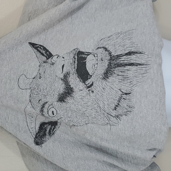 Gildan Hammer Men's Gray "Ask Me About My Goat" Flip Up T-shirt - Picture 4 of 9